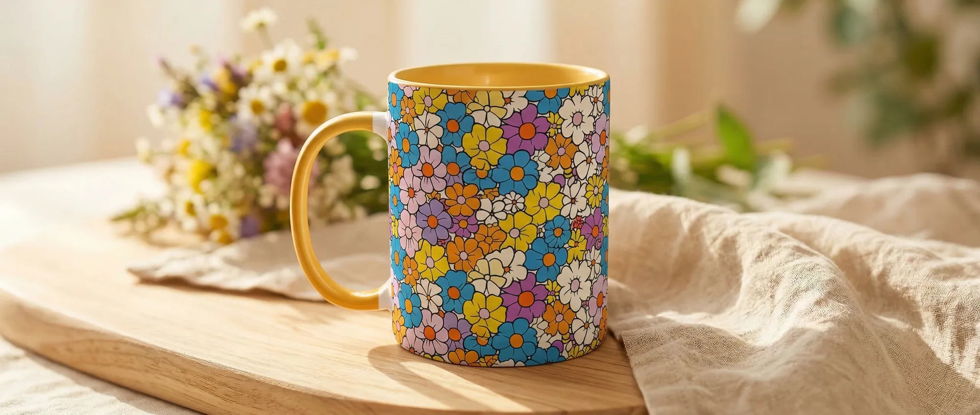 Groovy Flowers Mugs - Sipfull of Design