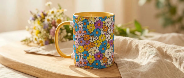 Groovy Flowers Mugs - Sipfull of Design