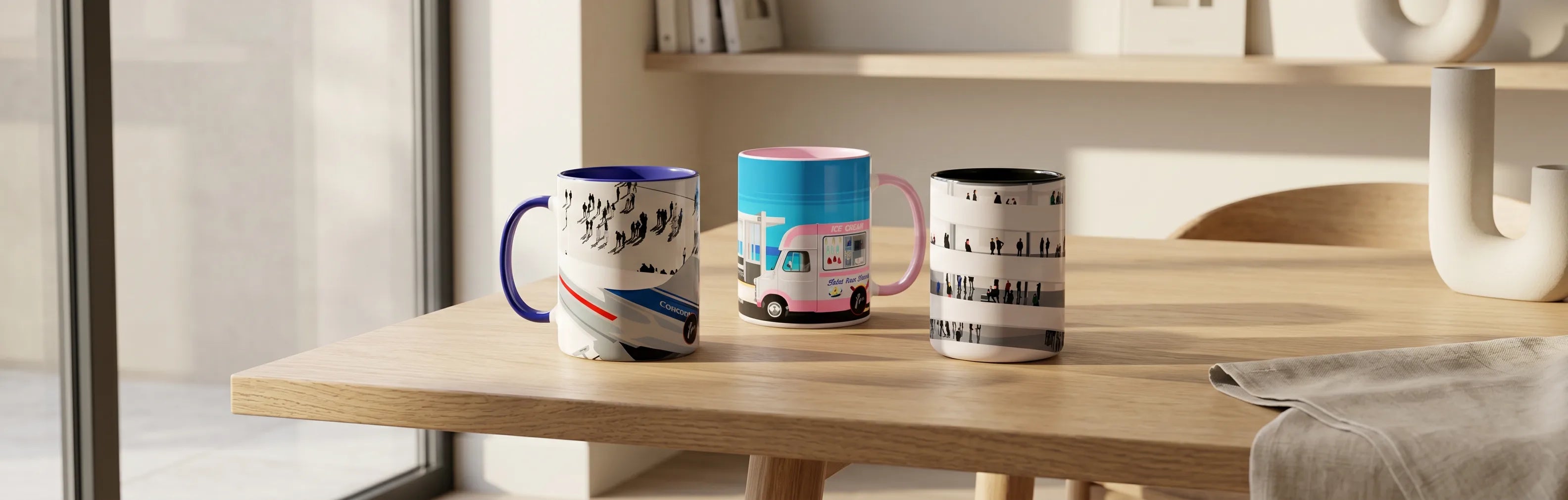 Art by Joel Clark Mugs