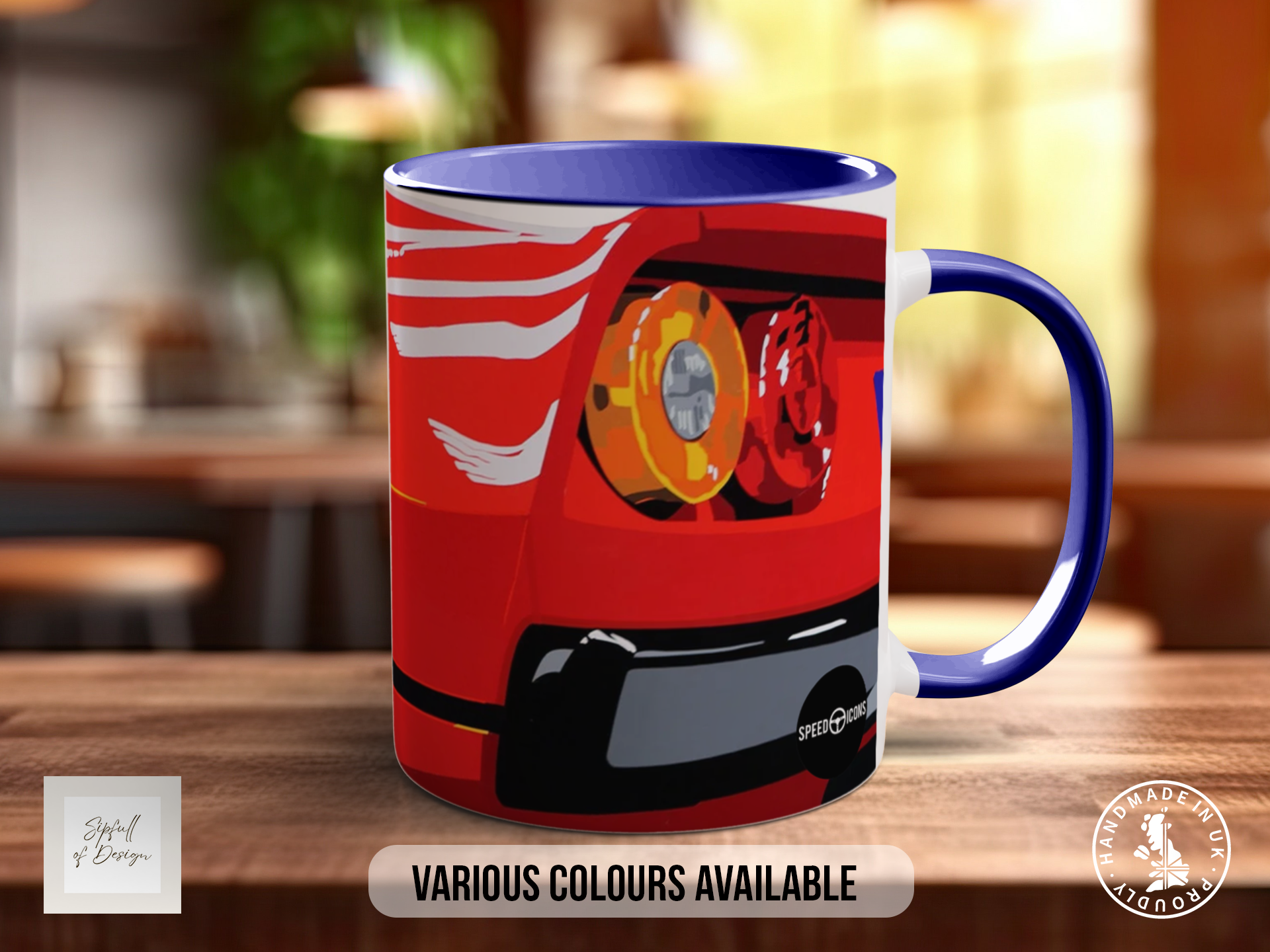 Ferrari 308 GTB Signature Mug – Joel Clark artwork, right view