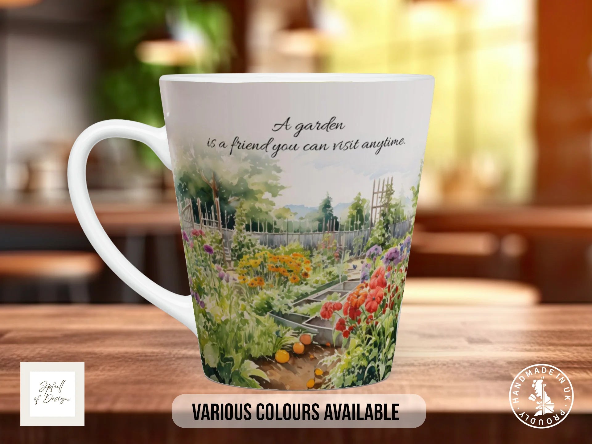 A Garden is a Friend You Can Visit Mug | Gardening Gift 12oz Latte