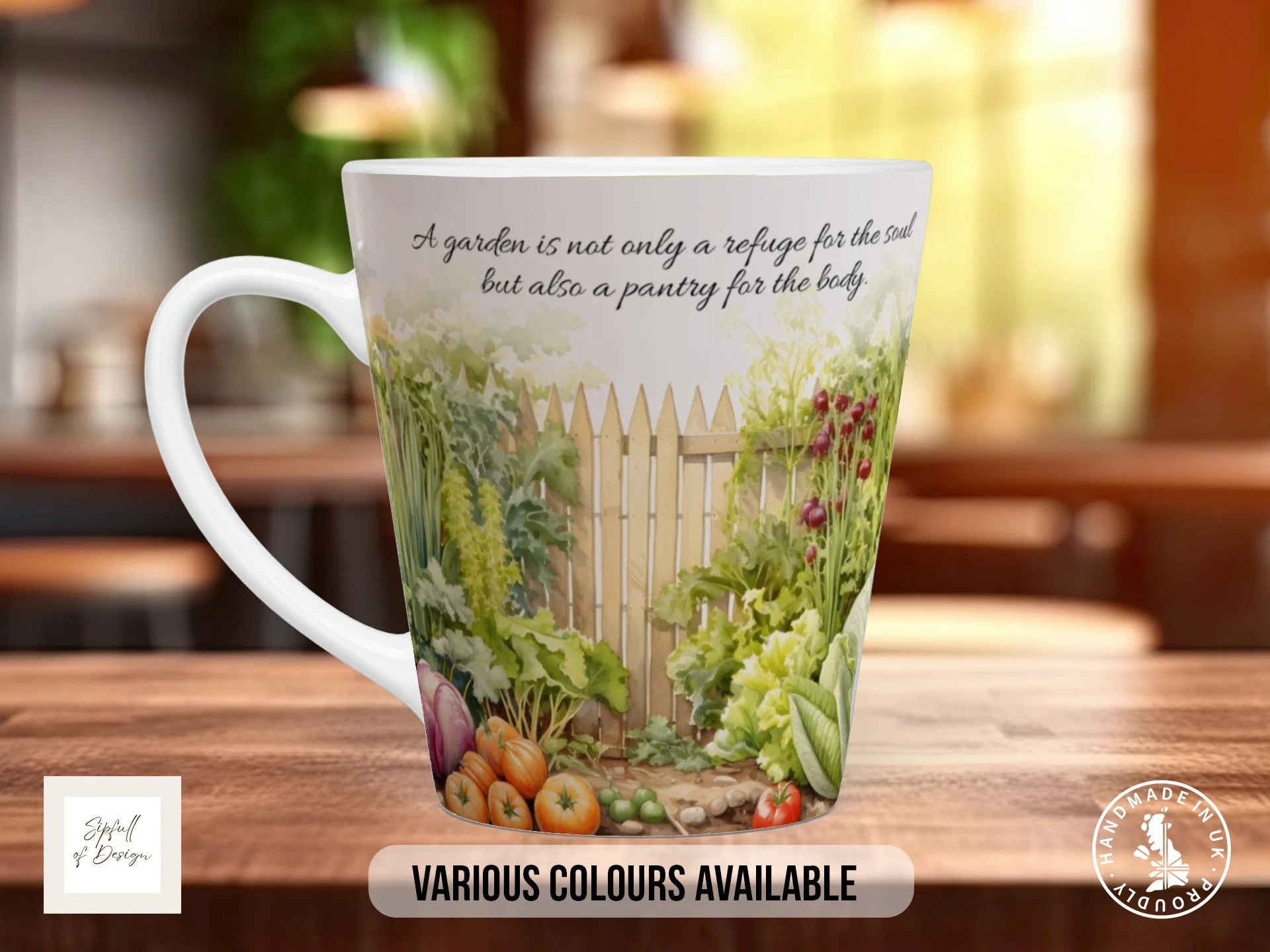 A Garden is a Refuge for the Soul Mug | Gardening Quote Gift 12oz Latte