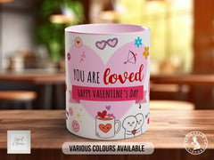 You Are Loved Mug | Happy Valentine's Day Doodle Gift