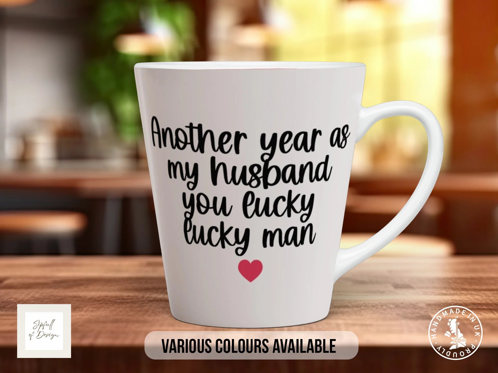 Another Year as My Husband You Lucky Lucky Man Mug | Funny Valentine's Gift 12oz Latte