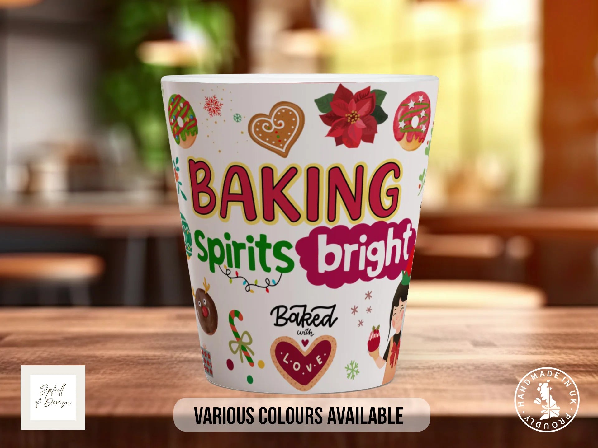 Baking Spirits Bright Mug | Festive Christmas Baking Gift 12oz Latte