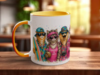 Beach Cats Mug – funny holiday cats, left view