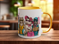Beach Cats Mug – funny holiday cats, right view