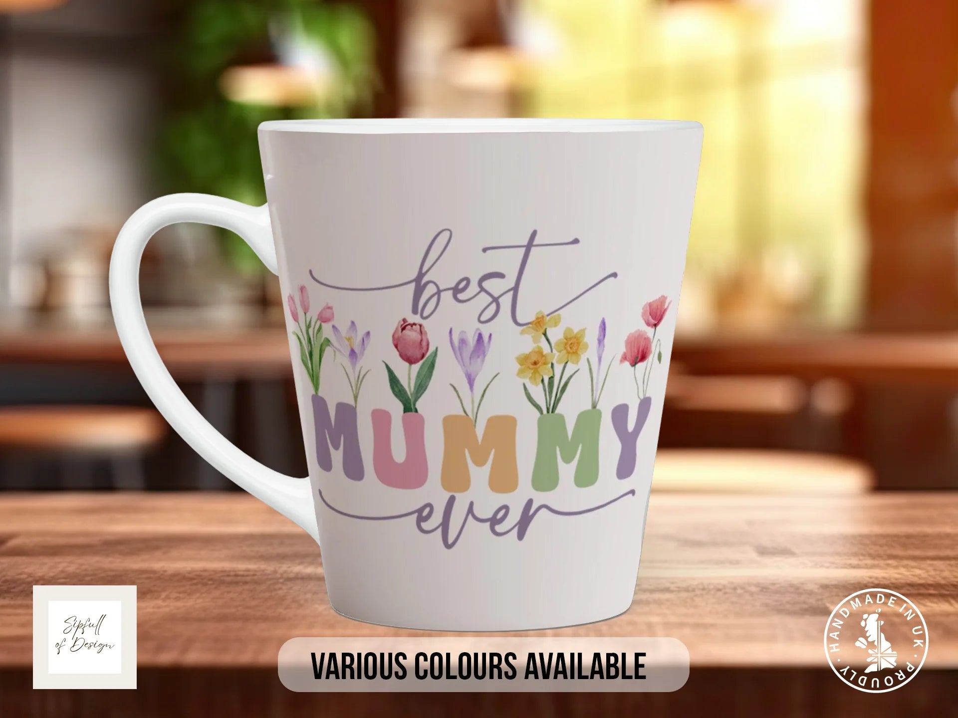 Best Mummy Ever Mug | Floral Mother's Day Gift 12oz Latte