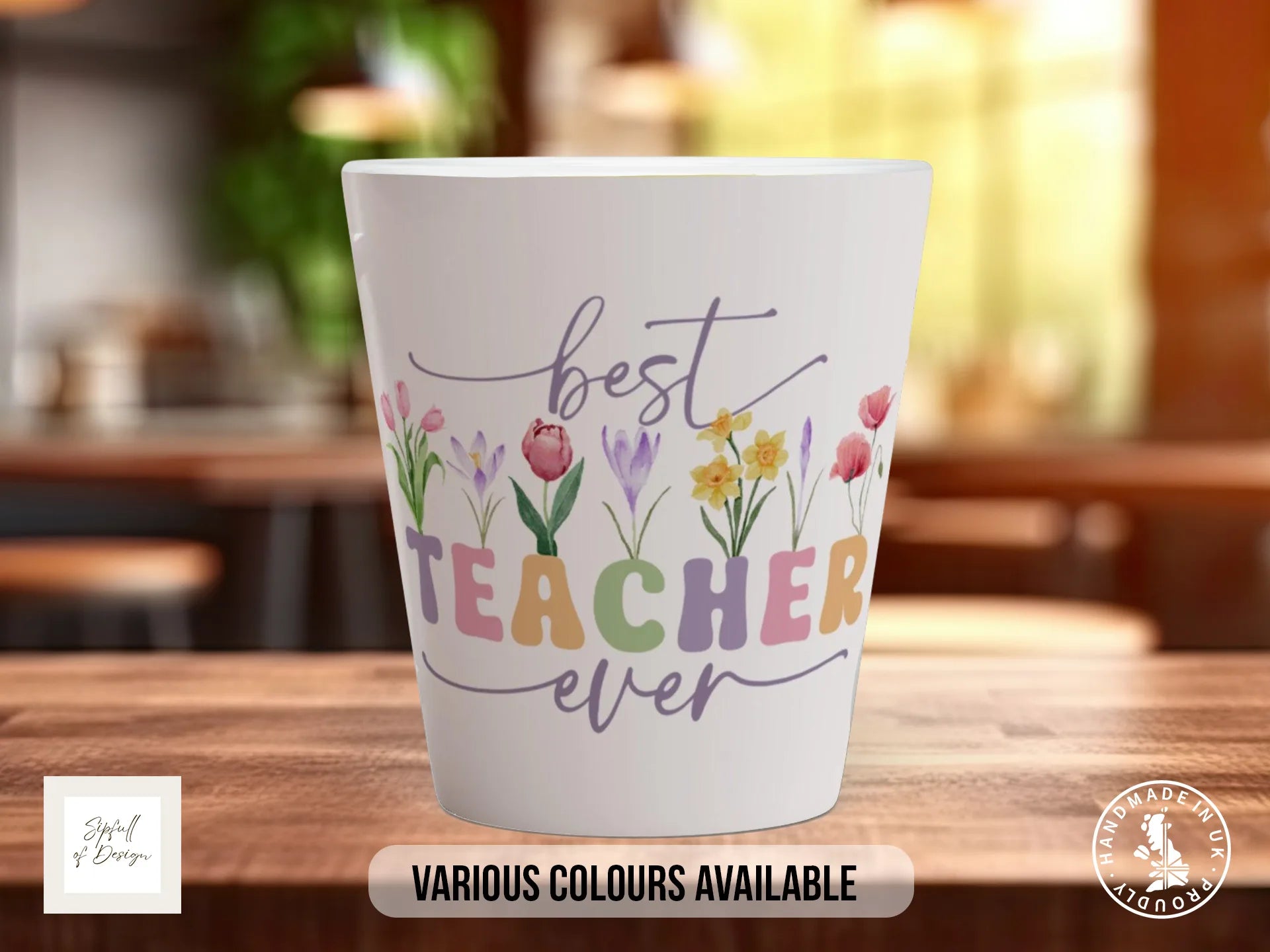 Best Teacher Ever Mug | End of Term & Teacher Appreciation Gift 12oz Latte