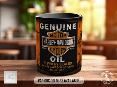 Harley-Davidson Motor Oil Mug | Vintage Retro Motorcycle Gift