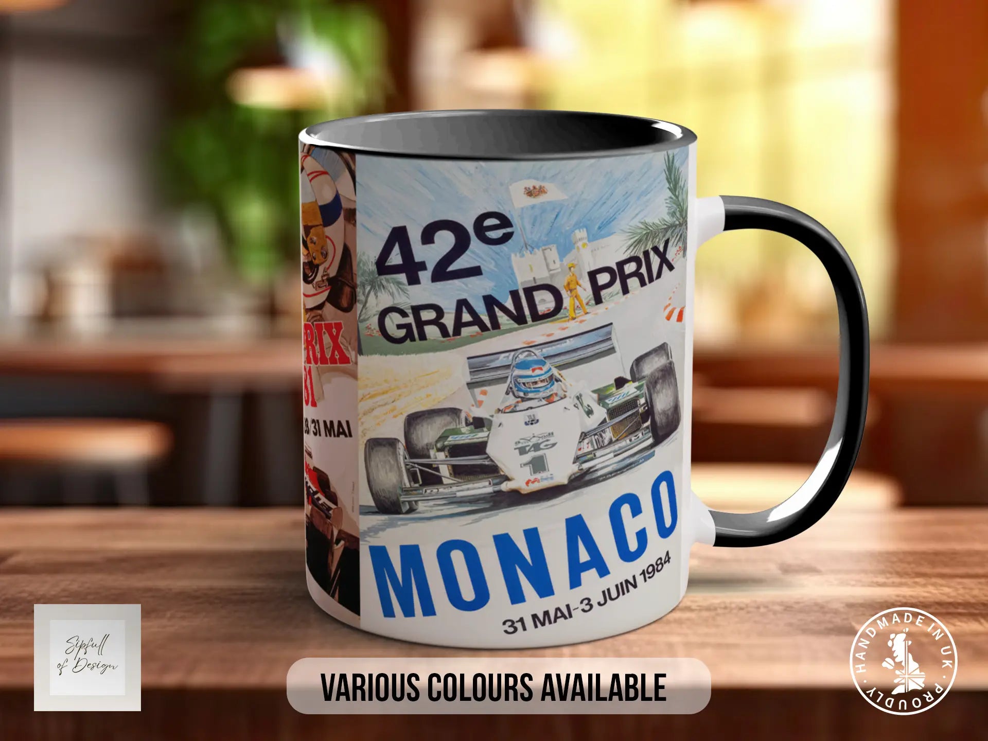 Monaco GP 70s–80s Mug | Vintage Formula 1 Motorsport Gift