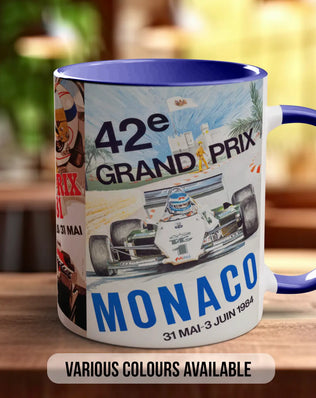 Monaco GP 70s–80s Mug | Vintage Formula 1 Motorsport Gift