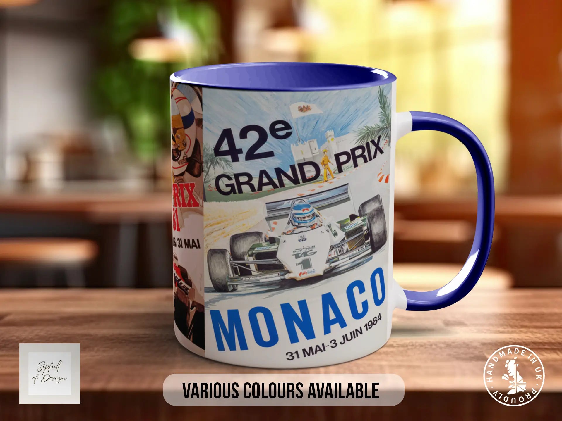 Monaco GP 70s–80s Mug | Vintage Formula 1 Motorsport Gift