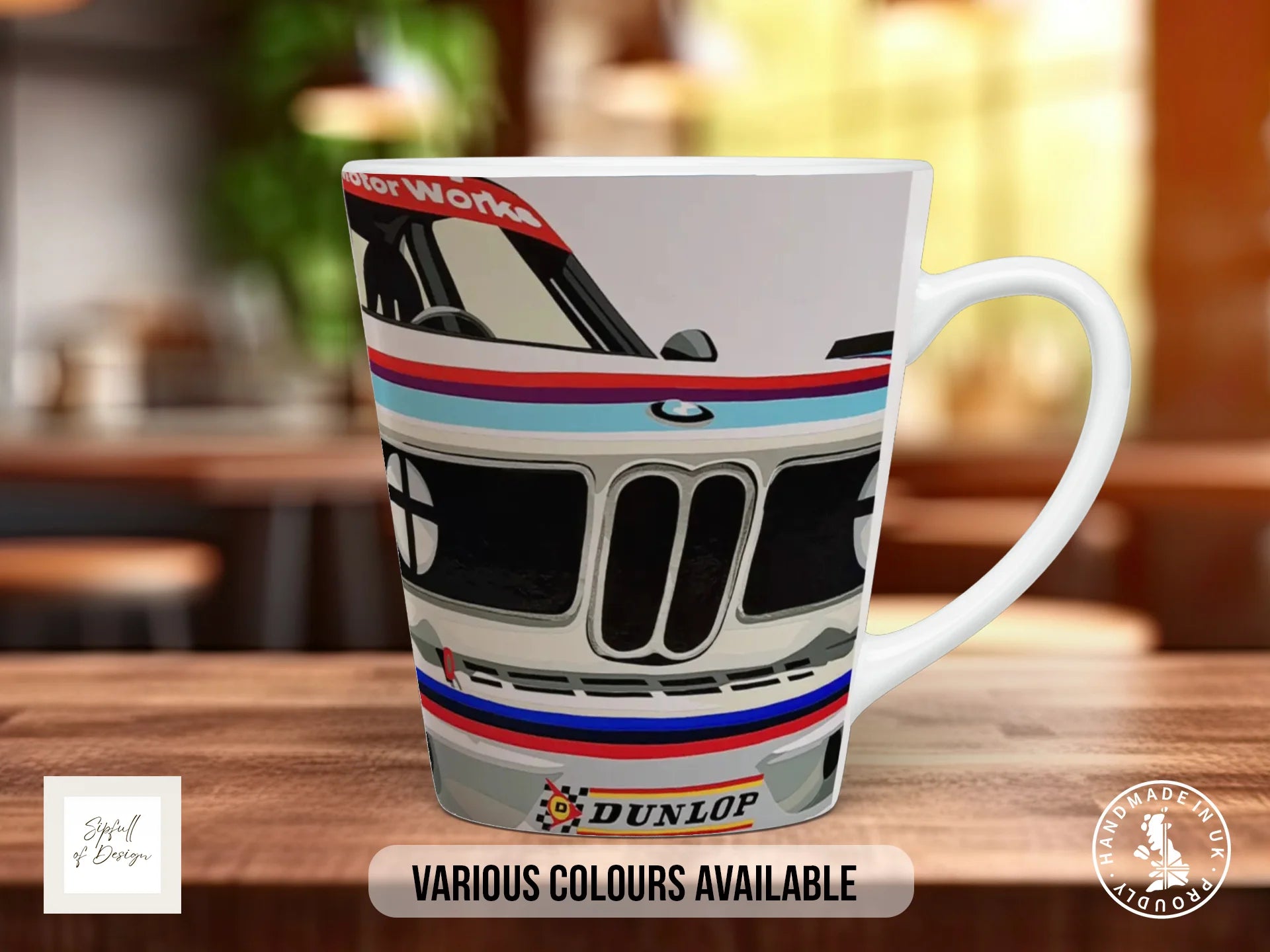 BMW 3.0 CSL Mug | Joel Clark Signature Automotive Design 12oz Latte