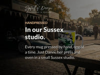 Handpressed in our Sussex studio — Just Danni, her press and oven