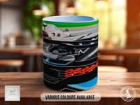 Bugatti Divo Signature Mug – Joel Clark artwork, centre view