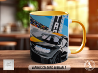 Bugatti Drag Strip Signature Mug – Joel Clark artwork, right view