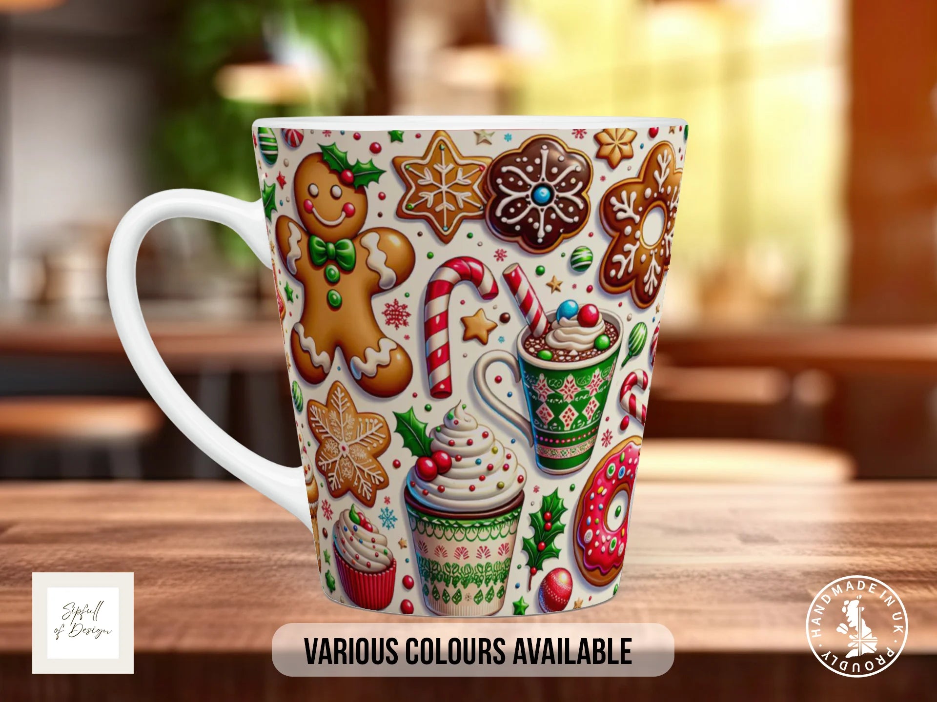 Christmas Gingerbread Mug | Festive Christmas Gift 12oz Latte