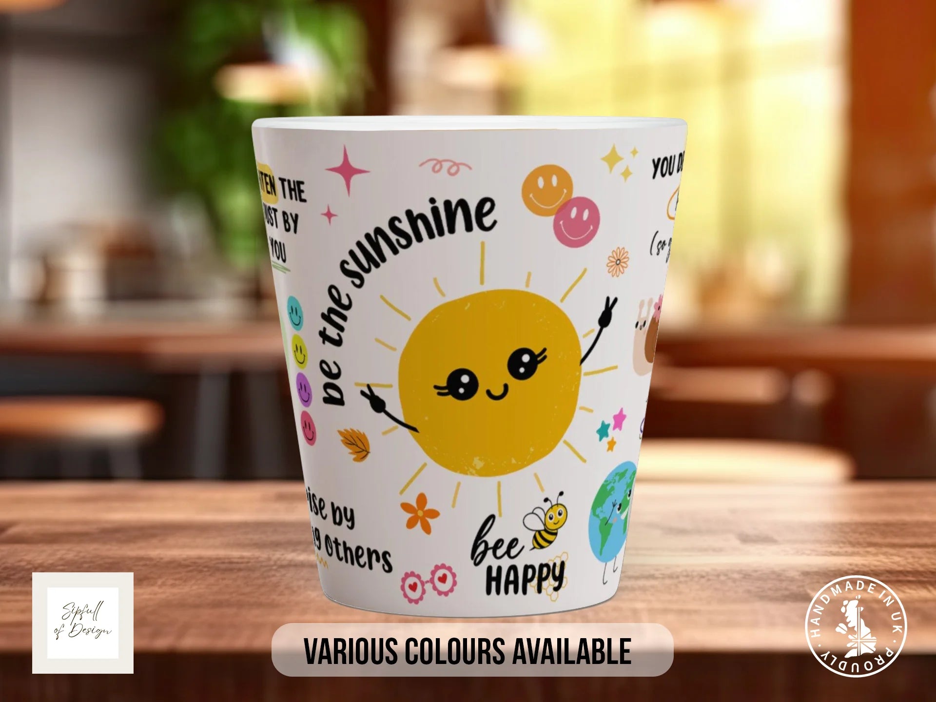 Be the Sunshine Mug | Illustrated Positivity Gift Mug 12oz Latte