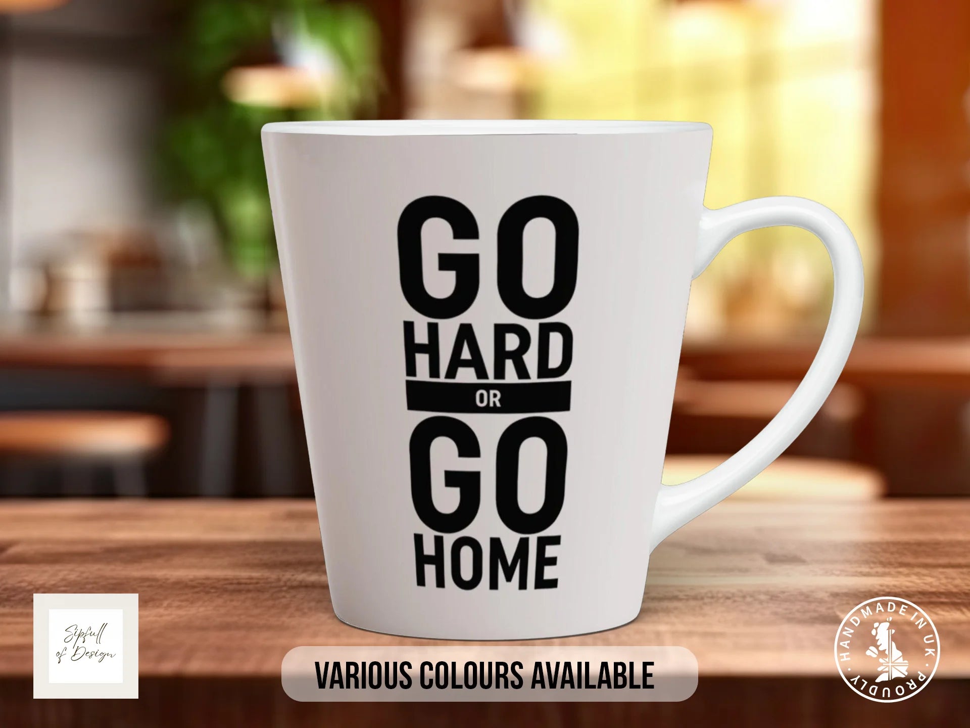 Go Hard or Go Home Mug | Gym Quote Mug 12oz Latte