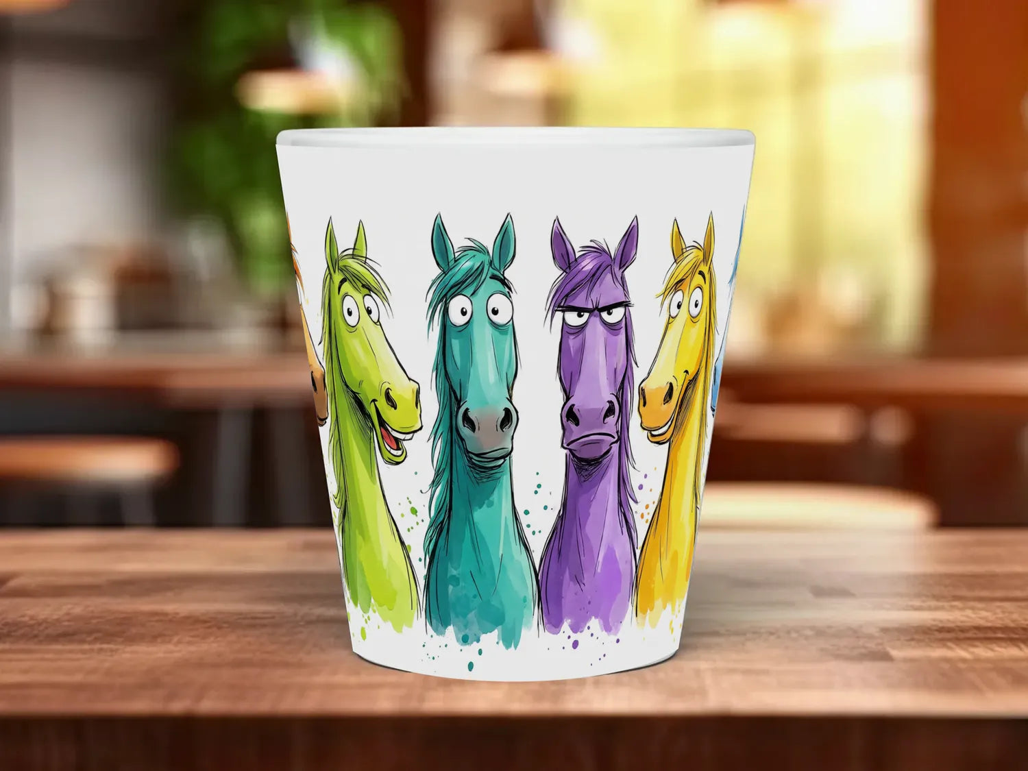 Colourful Horses Mug | Funny Horse Lover Gift 12oz Latte
