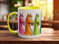 Colourful Horses Mug | Funny Horse Lover Gift