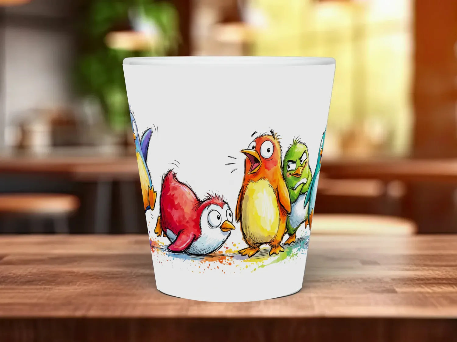 Colourful Penguins Mug | Funny Penguin Lover Gift 12oz Latte