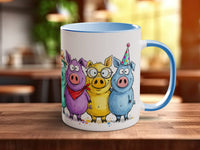 Colourful Pigs Mug | Funny Pig Lover Gift