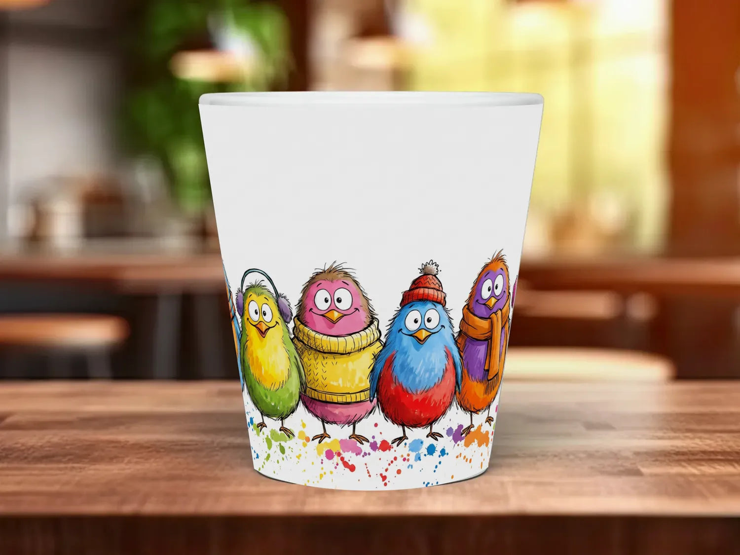 Colourful Robins Mug | Funny Robin Lover Gift 12oz Latte