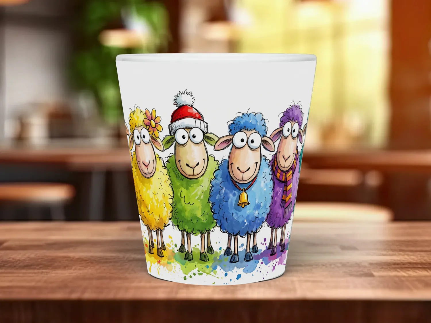 Colourful Sheep Mug | Funny Sheep Lover Gift 12oz Latte