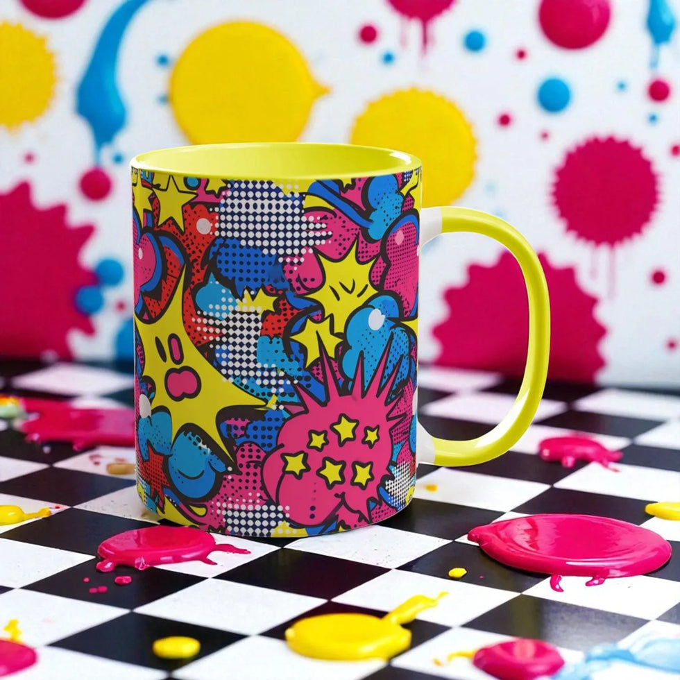 Comic Pop Pattern Mugs