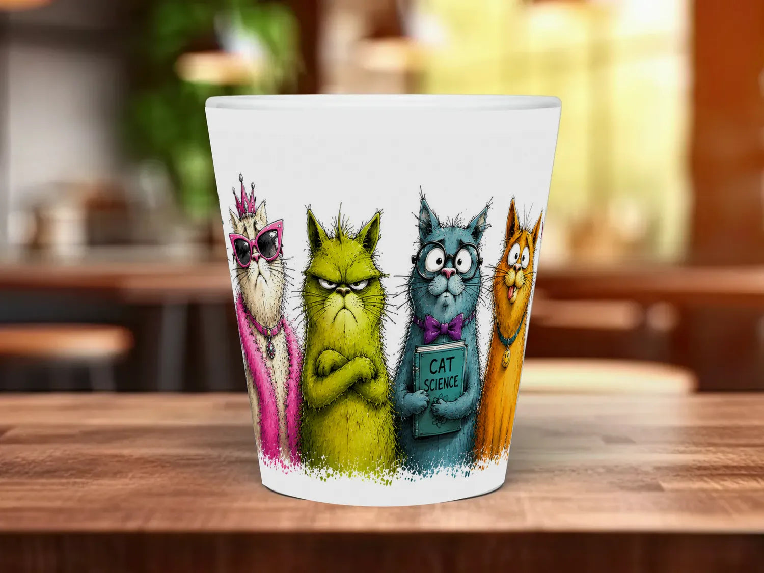 Crazy Cool Cats Mug | Quirky Cat Lover Gift 12oz Latte