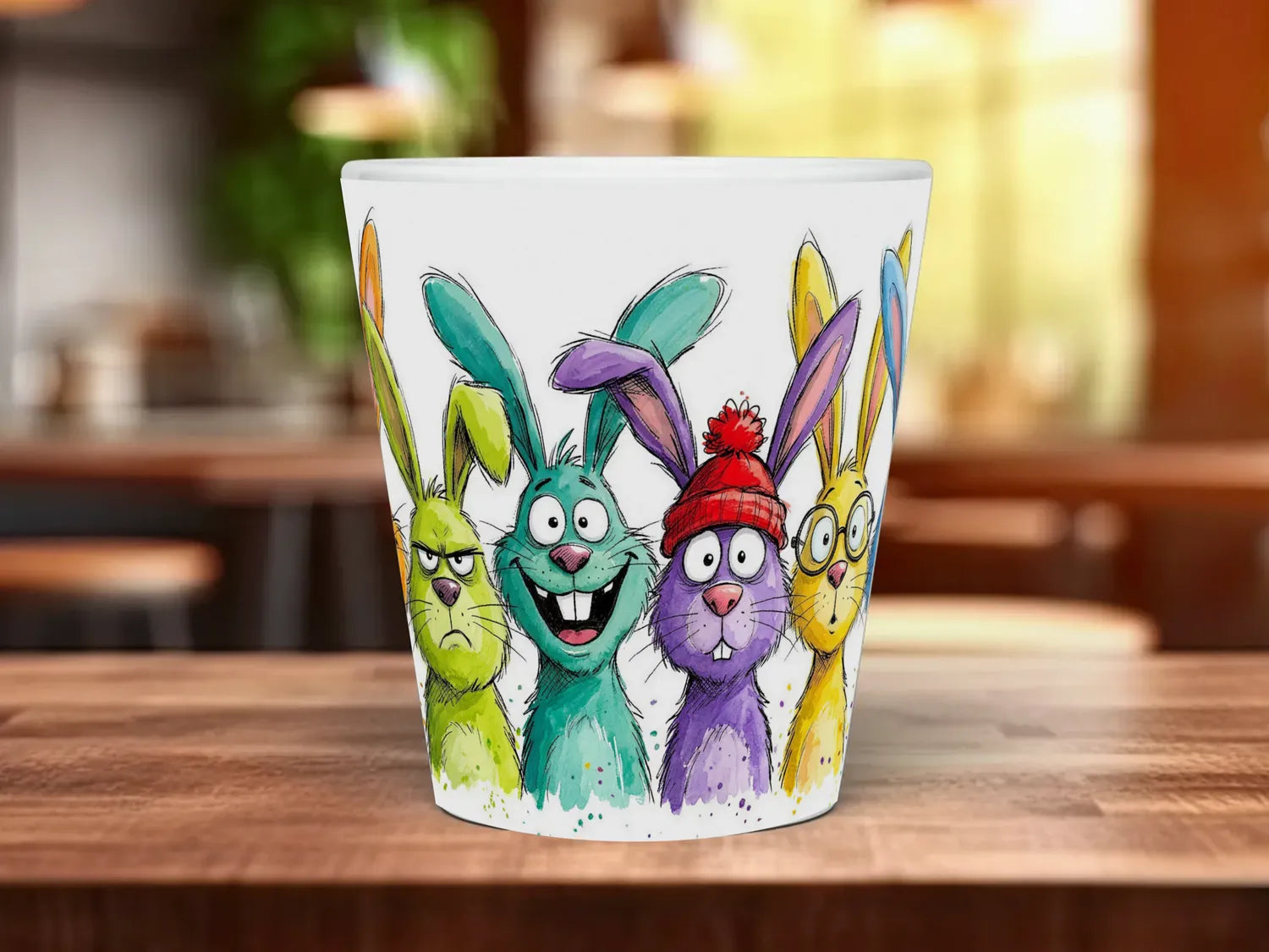 Crazy Rabbits Mug | Funny Rabbit Lover Gift 12oz Latte