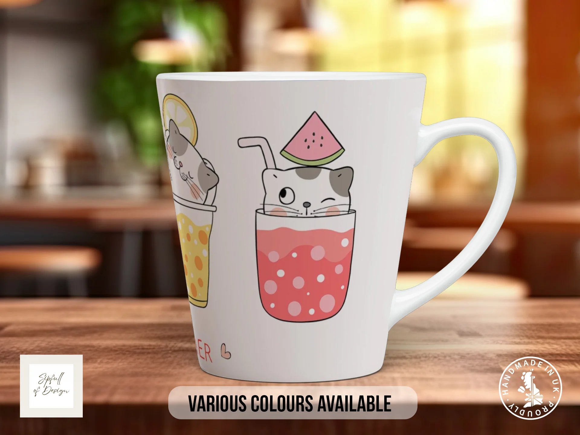 Cats in Smoothie Cups Mug | Cute Cat Lover Gift 12oz Latte