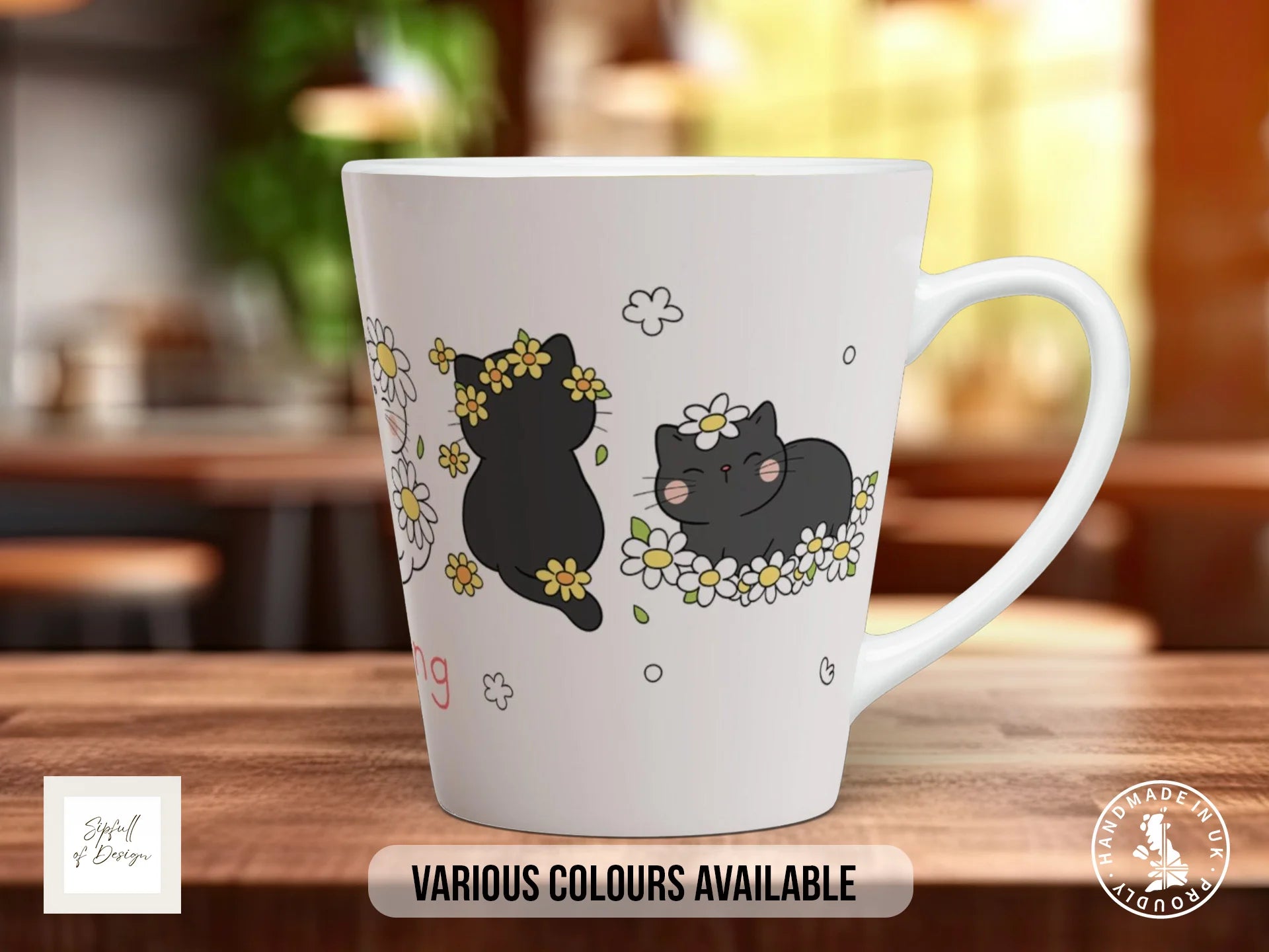 Cats in Spring Flowers Mug | Floral Cat Lover Gift 12oz Latte