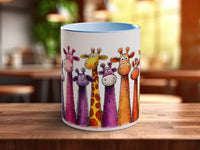 Cute Giraffes Mug | Funny Colourful Giraffe Lover Gift