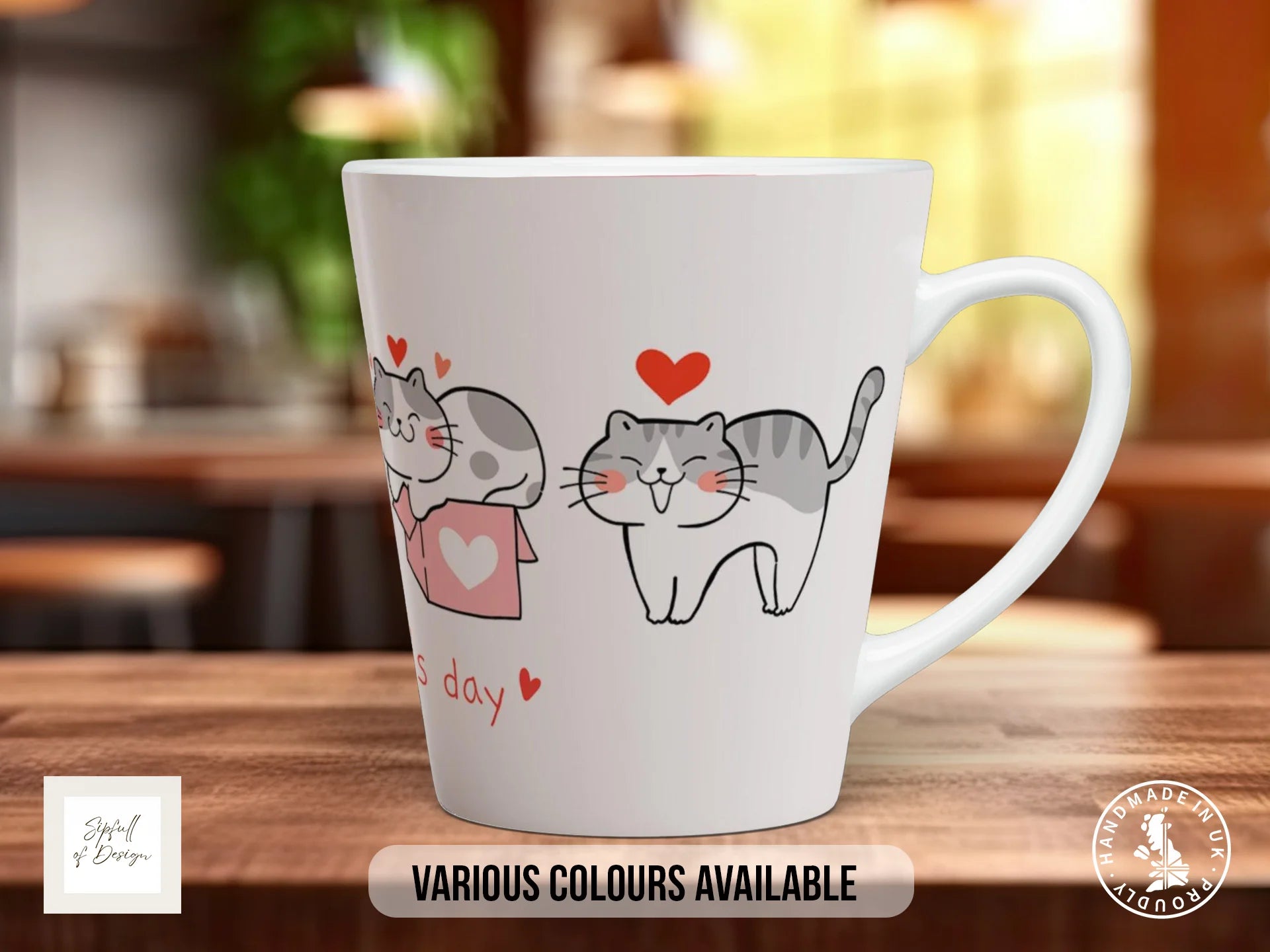 Valentine Cats Mug | Cute Cat Lover Gift 12oz Latte