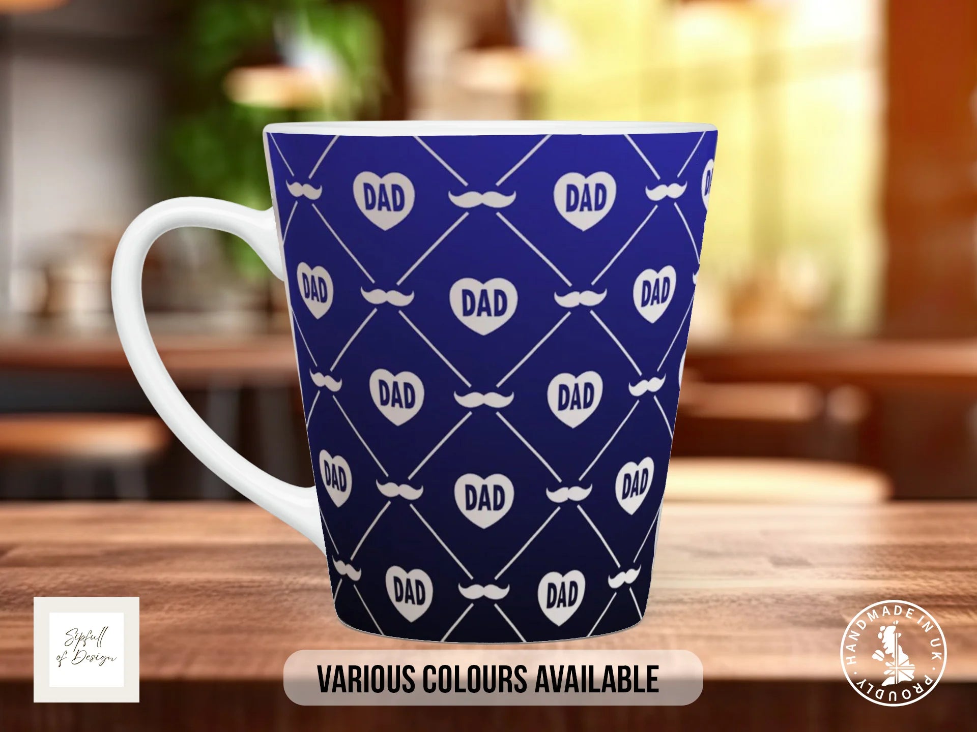 Dad Moustache Mug | Funny Father's Day Gift 12oz Latte