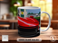 Ferrari Daytona SP3 Signature Mug – Joel Clark artwork, right view