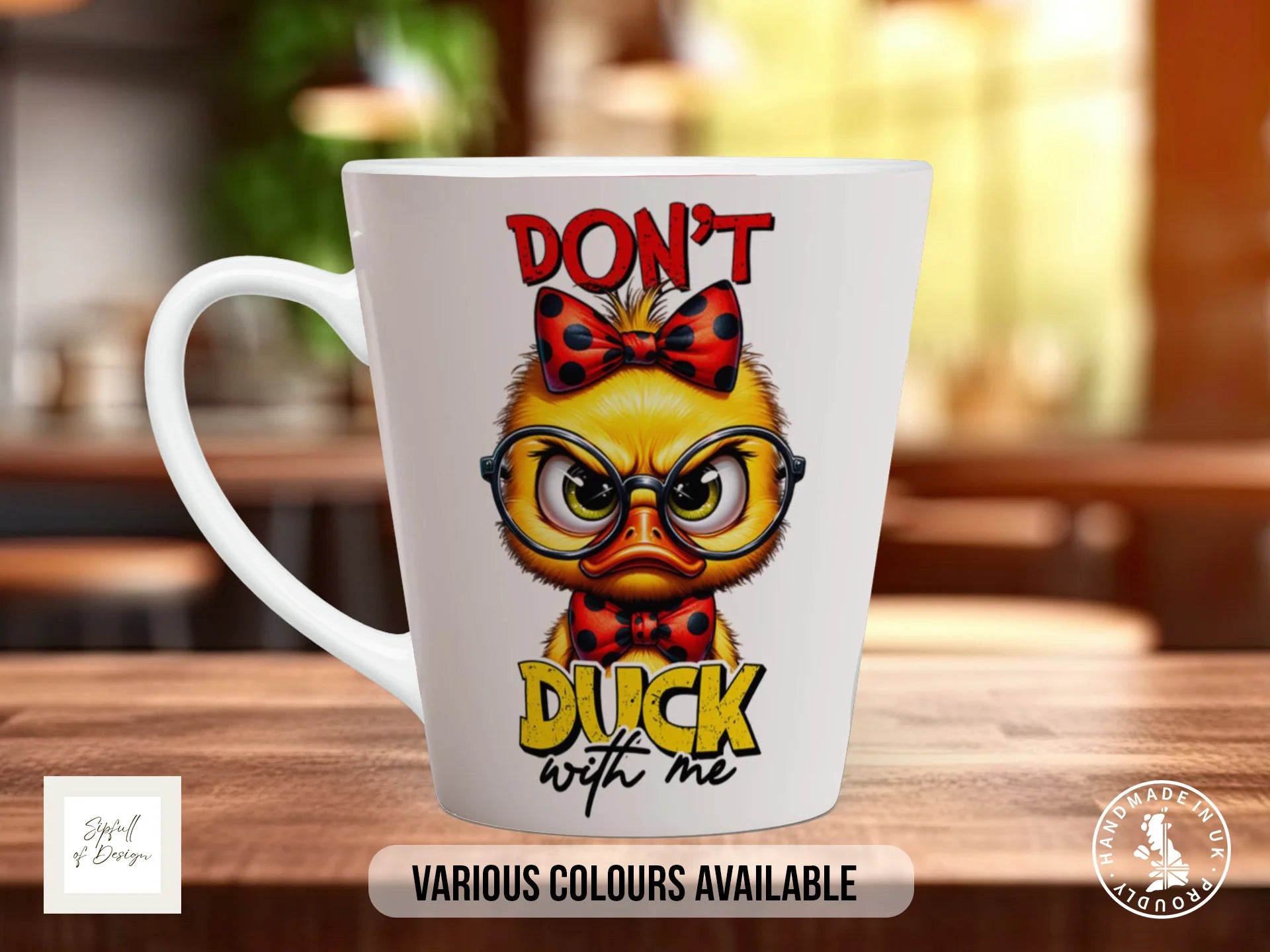 Funny Coffee Mug – Don't Duck With Me Sarcastic 11oz Ceramic Mug | Dishwasher Safe 12oz Latte