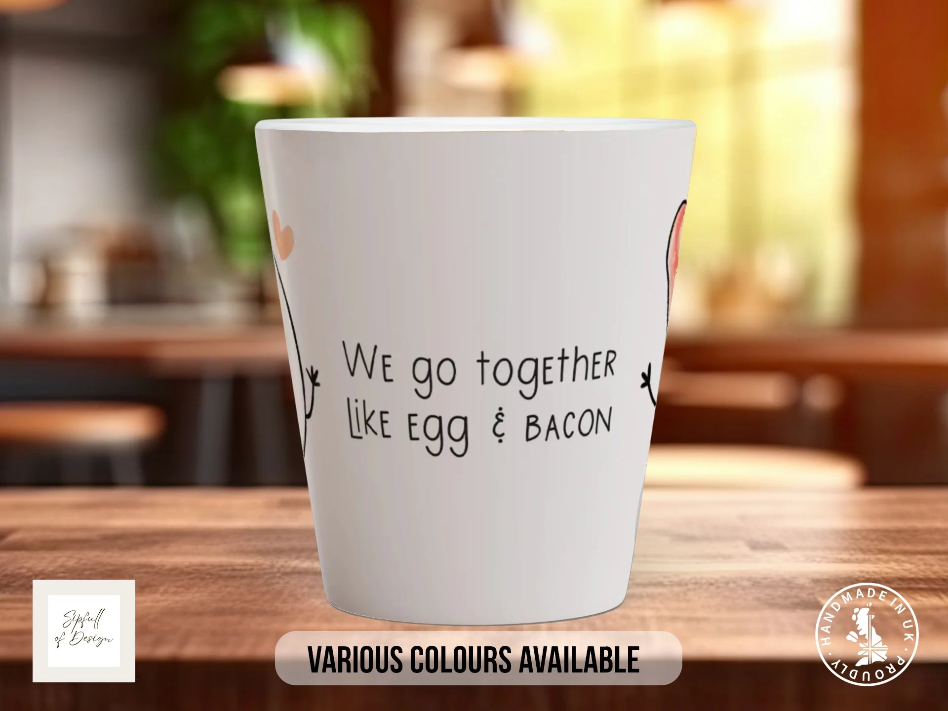 Egg & Bacon Mug | Funny Valentine's Day Gift for Couples 12oz Latte
