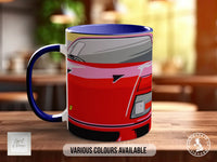 Ferrari F40 and Lamborghini Huracán Signature Mug – Joel Clark artwork, left view