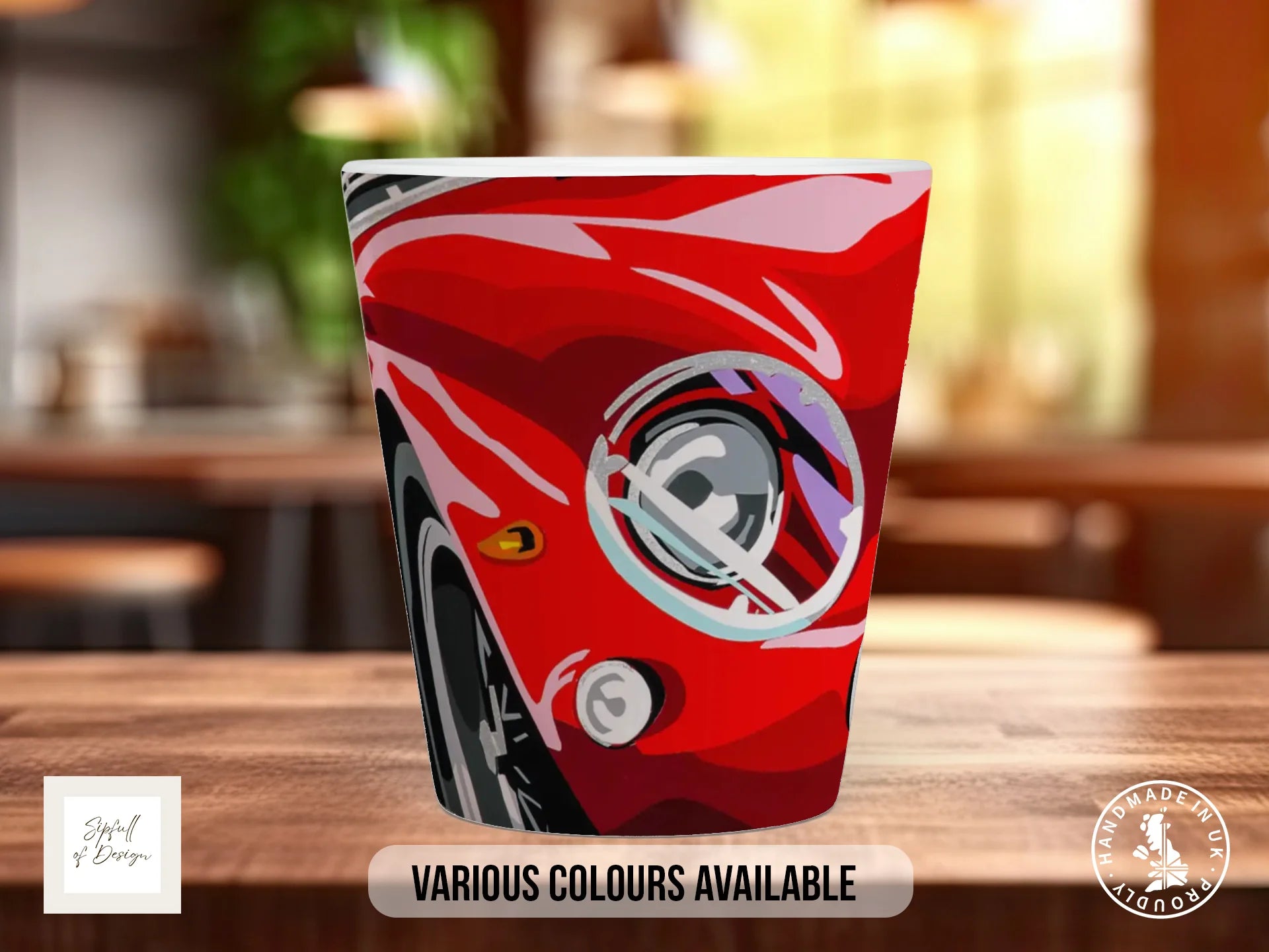 Ferrari 250 GTO Mug | Joel Clark Signature Automotive Design 12oz Latte
