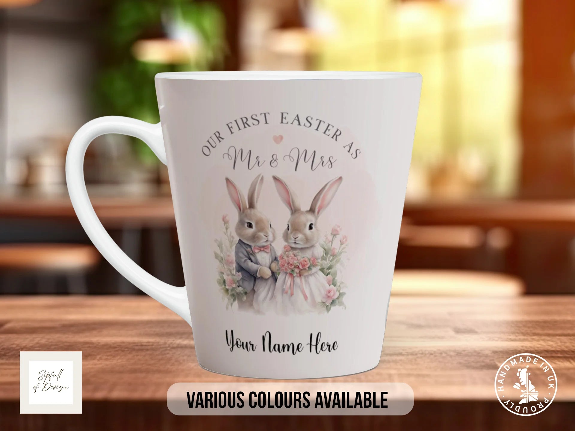 Our First Easter as Mr & Mrs Personalised Mug | Newlywed Easter Gift 12oz Latte