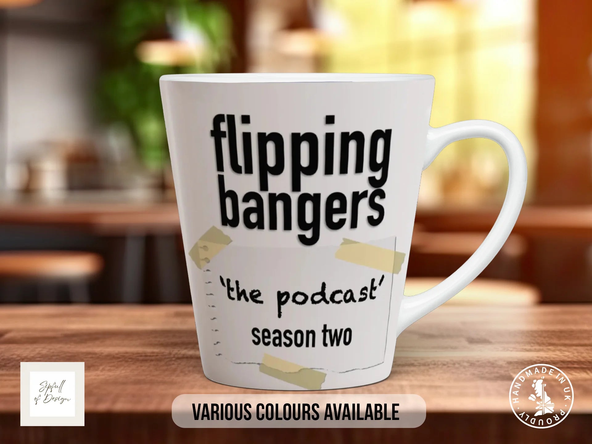Flipping Bangers Podcast Season 2 Mug | Official Merchandise 12oz Latte