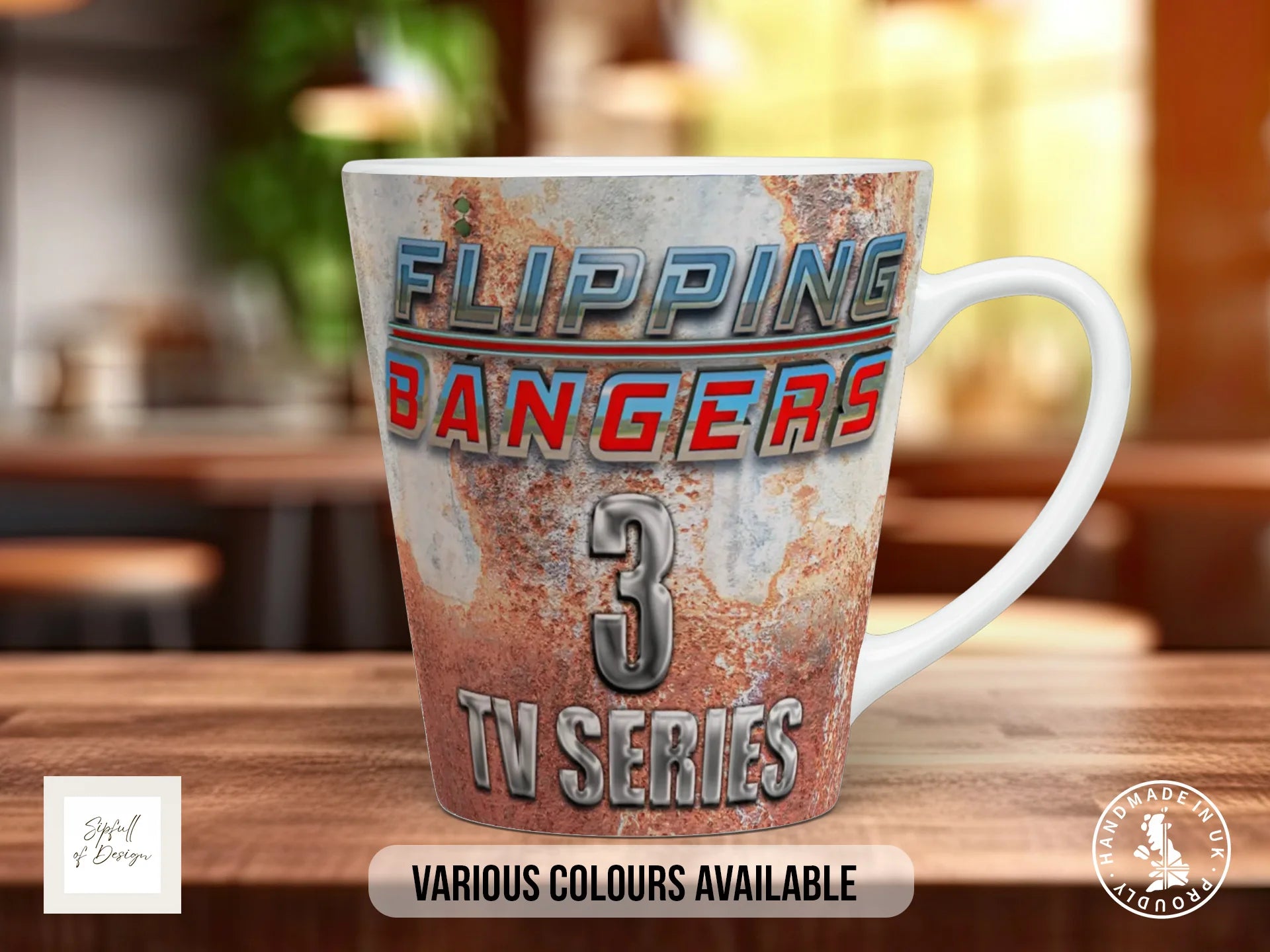 Flipping Bangers TV Series 3 Mug | Official Merchandise | Logo Mug 12oz Latte