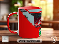 Nottingham Forest City Ground Mug – Joel Clark hand-cut vinyl artwork, left view