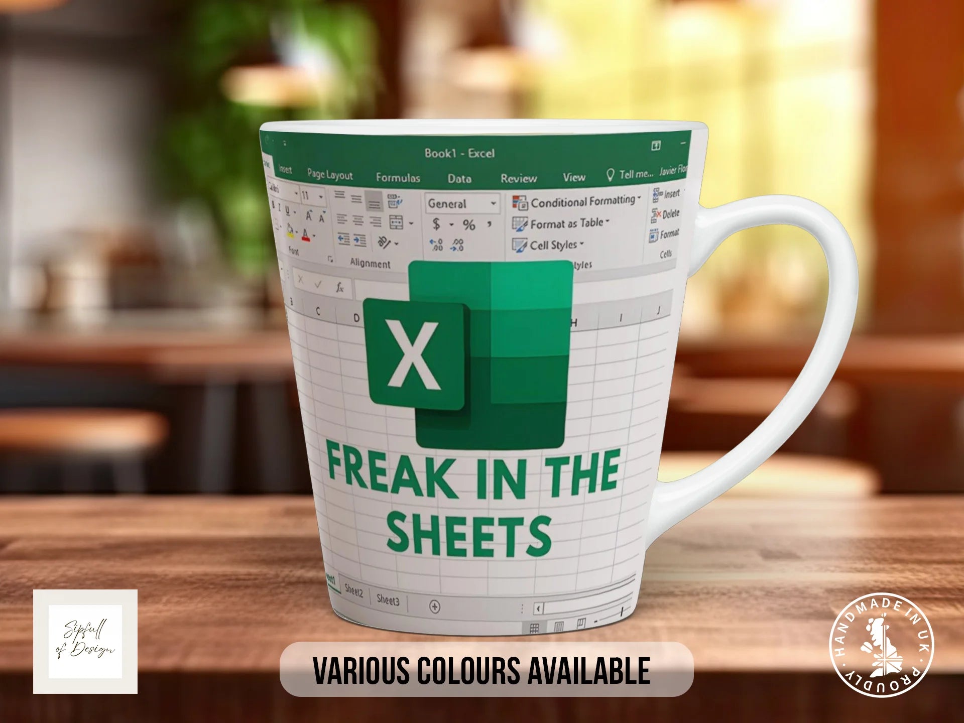 Freak in the Sheets Excel Mug | Funny Office Gift 12oz Latte