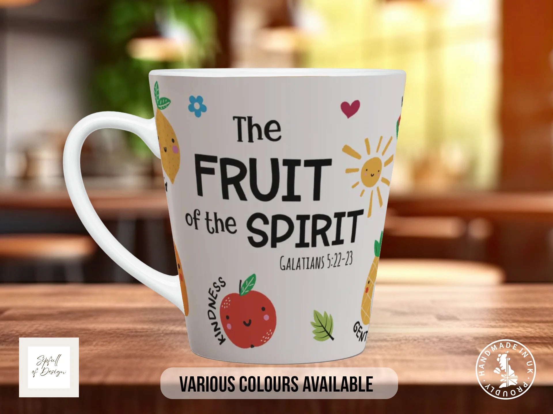 Fruit of the Spirit Mug | Christian Scripture Gift Mug 12oz Latte