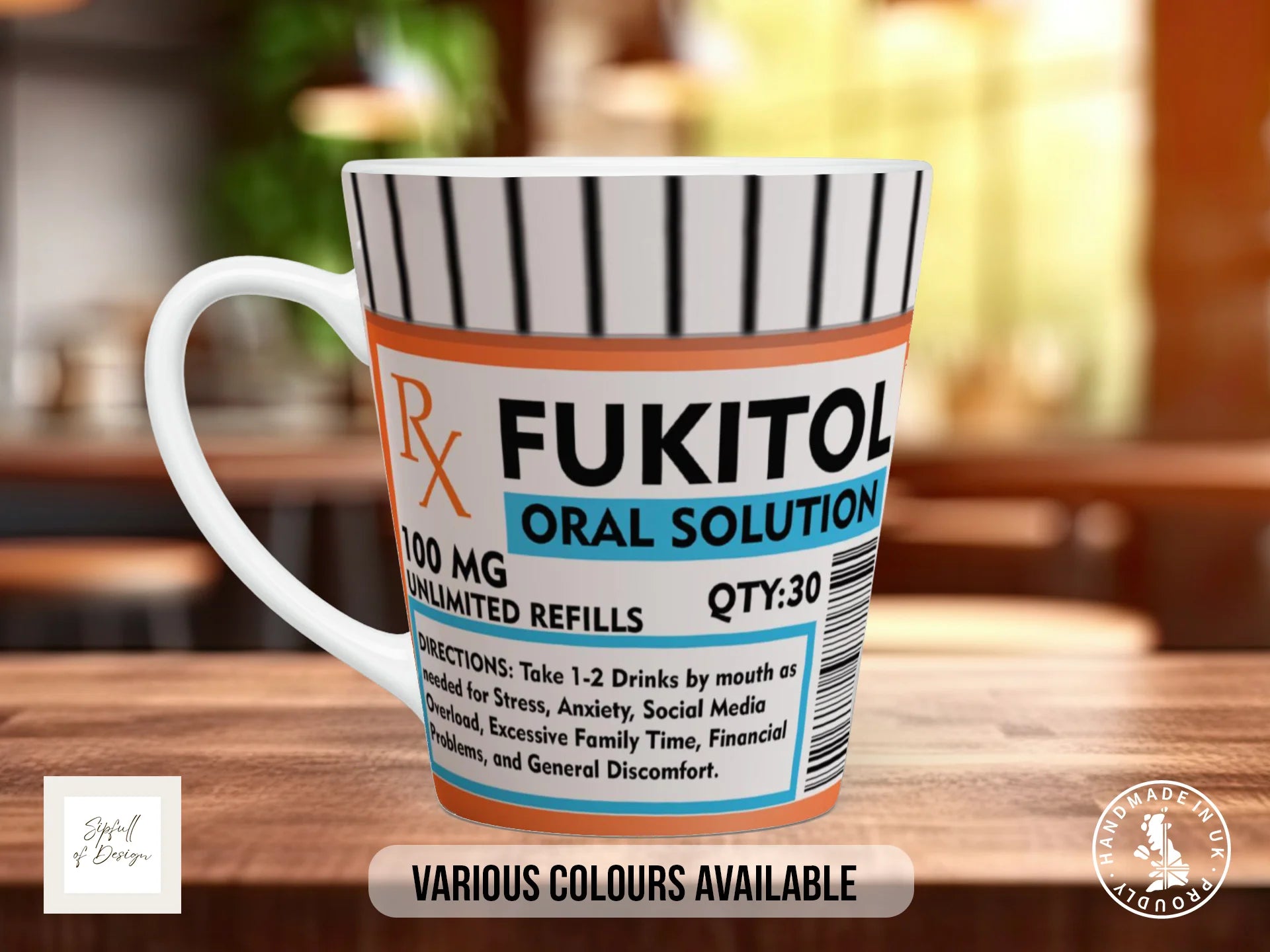Fukitol Oral Solution Mug | Funny Gift Mug 12oz Latte